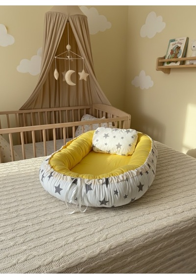 Babynest Yer Yatağı Yıldızlı Sarı Bebeciden