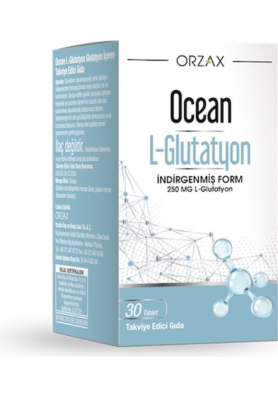 Ocean L-glutatyon 250 Mg 30 Tablet L-glutatyon İçeren Takviye Edici Gıda