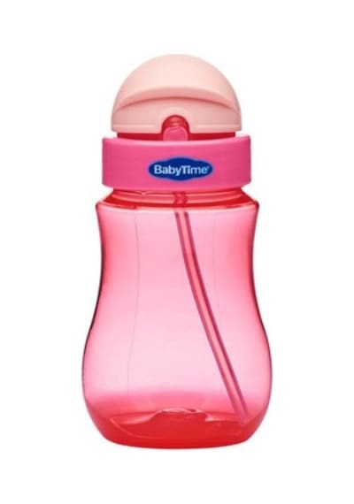 Babytime Bt500 Renkli Pipetli Bardak - Pembe