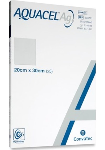 Convatec Aquacel Ag Alginate Gümüşlü Yara Örtüsü 20 x 30 CM