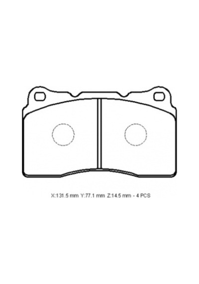 Mıtsubıshı Lancer 08/16 Ön Fren Balatası Evo Kablosuz Disk 131,5x77,1x14,5 Bramax - Fren Ve Ekipmanları