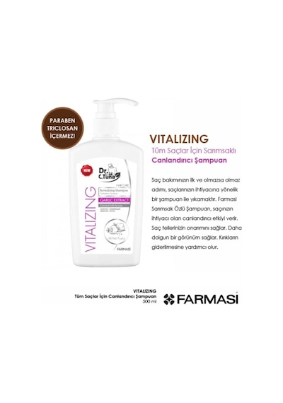 2'li Şampuan - Dr. C. Tuna Vitalizing Tüm Saçlar Için Canlandırıcı Sarımsaklı Şampuan 500 Ml Tüm Saç Tipleri