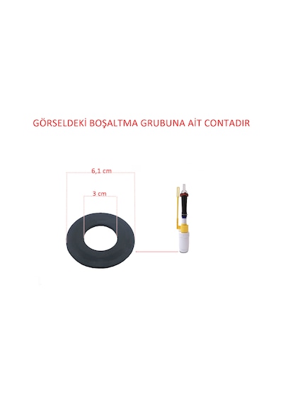 Japar Gömme Rezervuar Boşaltma Grubu Contası Siyah