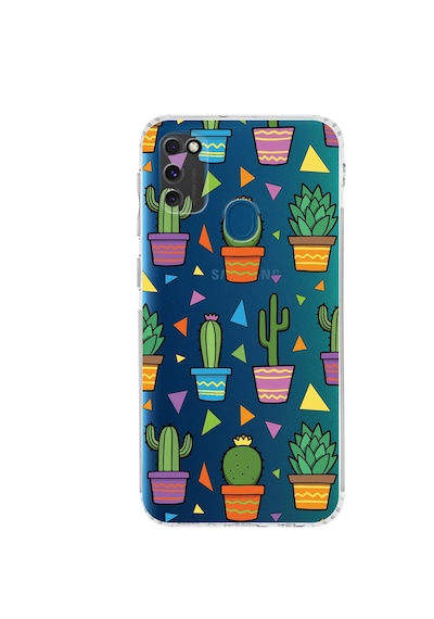 Samsung Galaxy M30s İle Uyumlu Water Color 4 Kamera Korumalı Şeffaf Kılıf Şeffaf