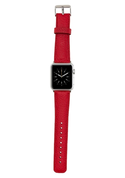 Bouletta Apple Uyumlu  Watch 42-44-45 MM Deri Kordon Kırmızı