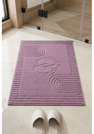 Esila Serisi Mor Renk Ayak Havlusu 50 X 70 Premium Yumuşak Dokulu %100 Organik Pamuk Mor - 891743445 Mor