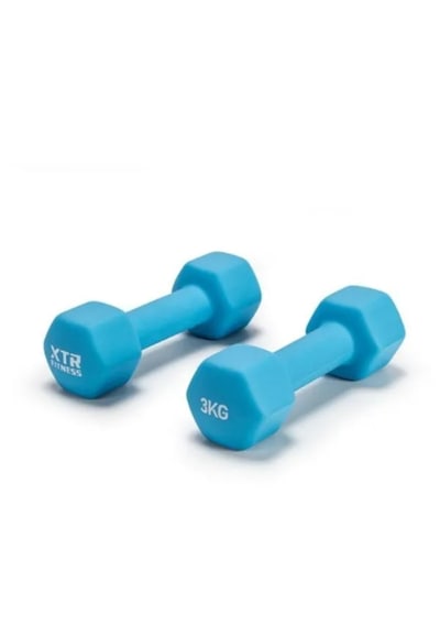 Xtr Fitness Vinyl Neoprene Dambıl 3 Kg X 2 Adet Mavi