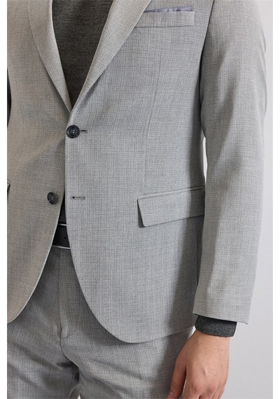 Süvari Gri Slim Sivri Yaka 6 Drop Takım Elbise Tk1020000343-s05 Gri