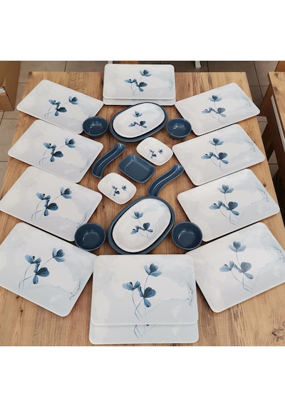 Keramika Blue Magıc Takım Kahvaltı 25 Parça 12 Kişilik