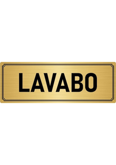 Metal Yönlendirme Levhası, Departman Kapı İsimliği Lavabo 10x20 cm Altın Renk