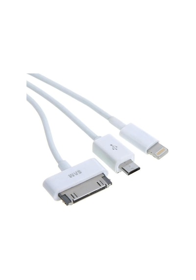 Codegen Apple Uyumlu iPhone 30 Pin / 8 Pin / Micro Usb 20 Cm Şarj Kablosu Cdg-cnv73