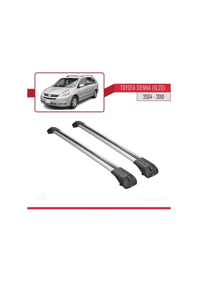 Toyota Sienna Xl20 2004-2010 Arası İle Uyumlu Ace-1 Ara Atkı Tavan Barı Gri