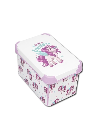 Style Box Unicorn Desenli 3 Parça Dekoratif Saklama Kutusu Seti Çok Renkli