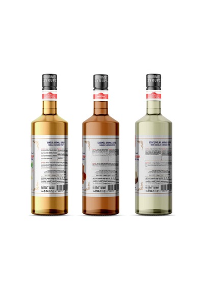Nish Vanilya Karamel Beyaz Çikolata Şurupları 3 X 700 Ml - Pet Şişe