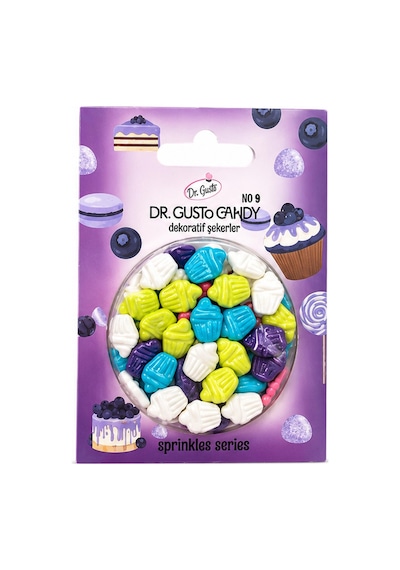 Dr. Gusto Karışık Renkli Cupcake Şekilli Pasta Süsleme Şekeri Diğer