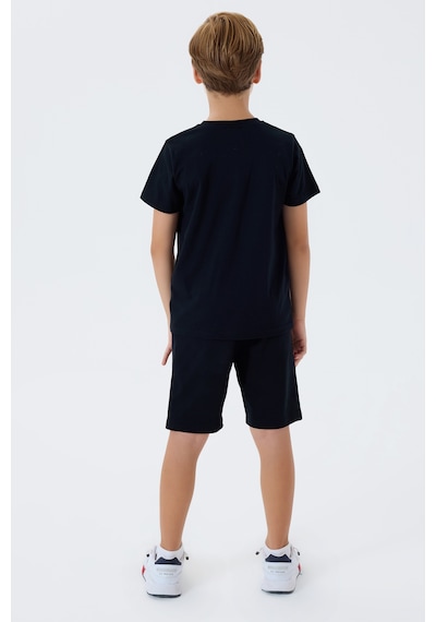 U.s. Polo Assn. 2429 %100 Pamuk Cepli Erkek Çocuk Şort Pijama Takım Siyah