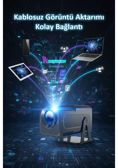 4k Led Akıllı Projeksiyon 300 Ansı Lümen Kablosuz Aktarım Hdmı & Usb