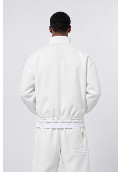 Respire Erkek Crop Fit Panda Oversize Zip Ekru