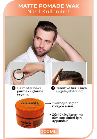 Morfose Ossion Matte Pomade Wax Medium Hold 100 ML