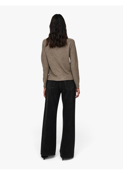 Only Onlrıca L/s Pullover Knt Noos Kadın Kahverengi Kazak - 3601186