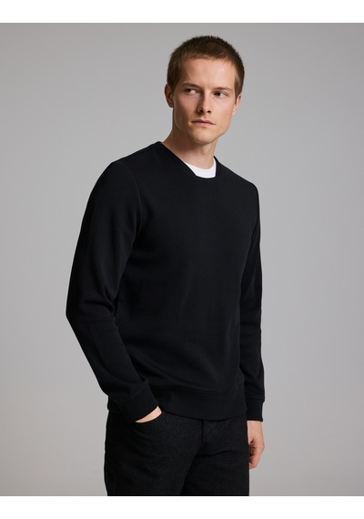 Pierre Cardin Siyah Regular Fit %100 Pamuk Bisiklet Yaka Sweatshirt 50331600-vr046