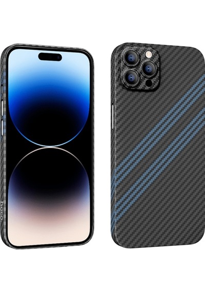 Hoco Apple Uyumlu iPhone 14 Pro 6.1 Kılıf Kevlar Texture Kamera Korumalı Tele