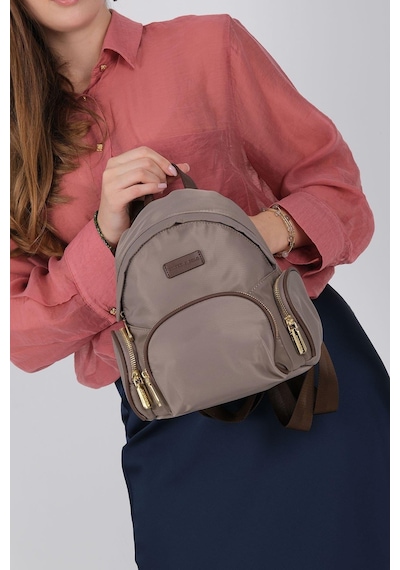 Silver Polo Sp1208 Kadın Sırt Çantası Saten Kum-kahve