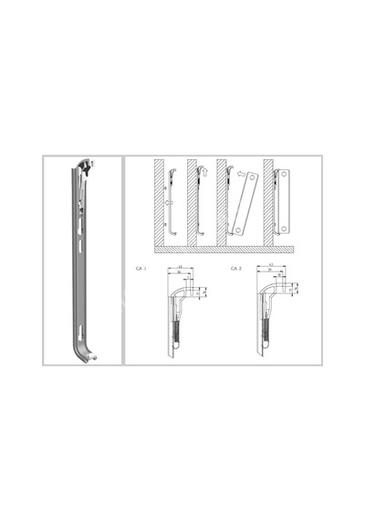 Yaylı Radyatör Konsolu - 40 Cm Yükseklik Panel Için Montaj Askısı