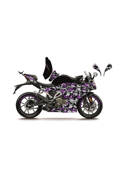 Cfmoto 250sr Mor Kamuflaj Camouflage Model Parçalı Motosıklet Kaplama Stıcker Etıket Modelı