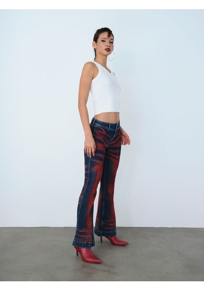 LOFT Long Flare Slim Fit Kadın Pantolon Lf2040337 Q1.v1 Denim