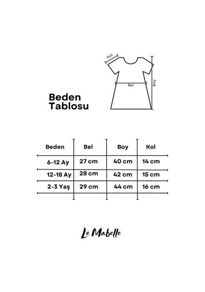 Le Mabelle Lila Pullu Boncuklu Kız Bebek Elbise - Gloria Lila