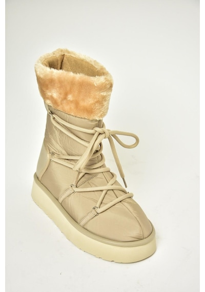 Fox Shoes T476383004 Bej Kumaş Kar Botu Bej-kumaş Bej