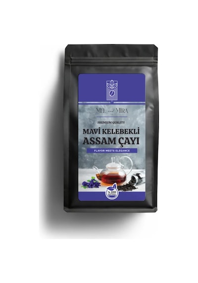 Premium Blue Flowers Black Tea 100g, Mavi Çiçekli Siyah Çay