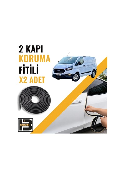 Ford Transit Custom Panelvan 2018-2023 Kapı Koruma Fitili-iki Kapı-siyah-bm1110