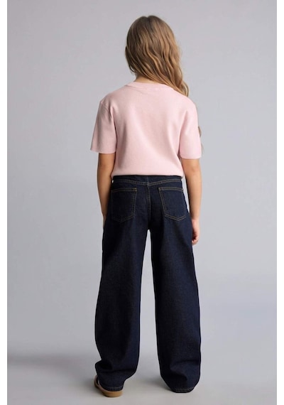Defacto Baggy Fıt Jean Pantolon Kız Çocuk H6075a826spnm34 Mavi-nm34