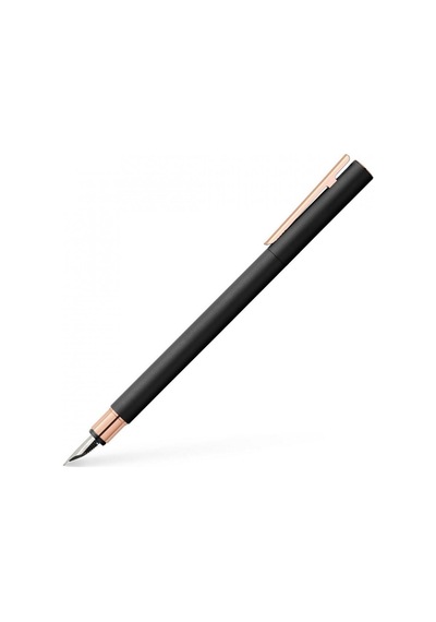 Faber Castell Neo Slim Dolma Kalem Mat/siyah Gül F Siyah - Rose