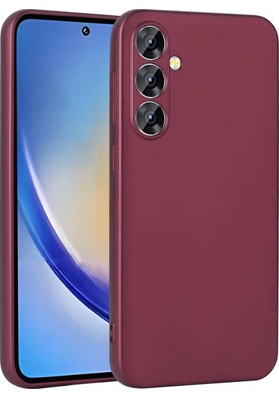 Kilifone - Galaxy A35 Uyumlu Kılıf Esnek Soft Premier Silikon Kapak - Mürdüm - T30973