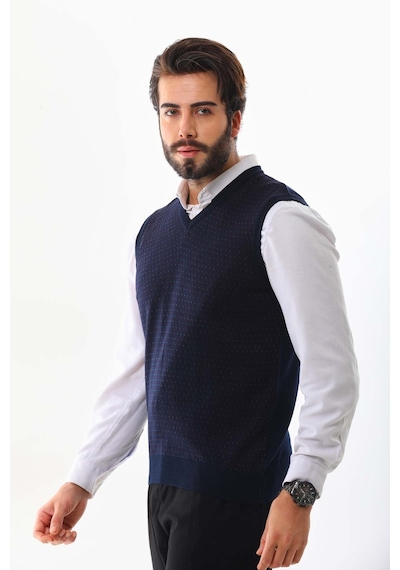Pelikan Erkek V Yaka Yün Süveter 4p10 Lacivert