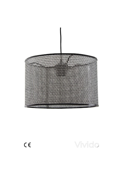 Wicker Siyah-beyaz Hasır Sarkıt Avize 38cm Siyah