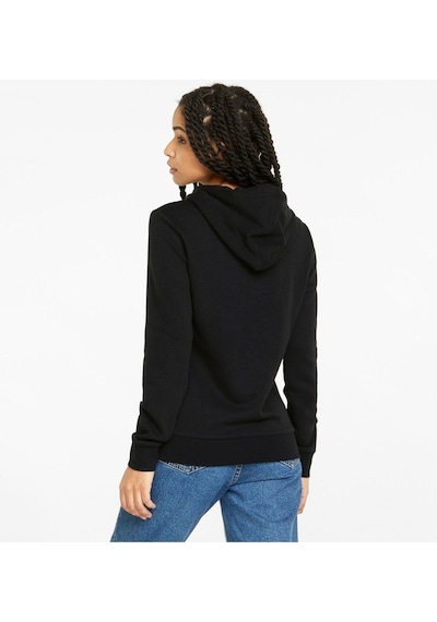 Puma Ess+ Metallic Logo Hoodie Kadın Sweatshırt Siyah Siyah