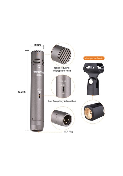 Takstar CM-60 Kondenser Enstrüman Stüdyo Kayıt Mikrofonu CM60