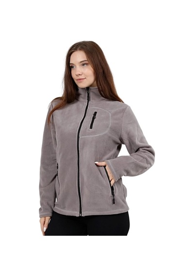 Heliosstar Sku:zeusb0cfr66ydg Genıus Store Kadın Tam Fermuarlı Outdoor 3 Cepli Spor Ceket Gri, L Sku: Zeusb0cfr66ydg 0