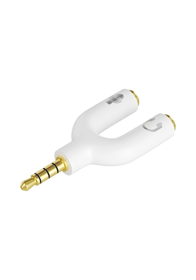 Aghbilgisayar Kulaklık Mikrofon Birleştirici Aparat 3.5Mm Erkek 2X3.5Mm Dişi 548584651