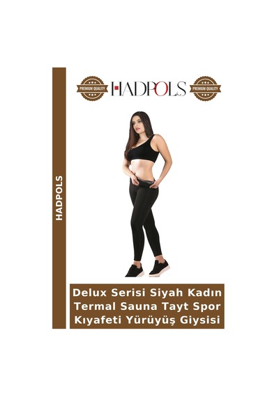 Hadpols Delux Serisi Siyah Kadın Termal Sauna Tayt Spor Kıyafeti Yürüyüş Giysisi Diğer