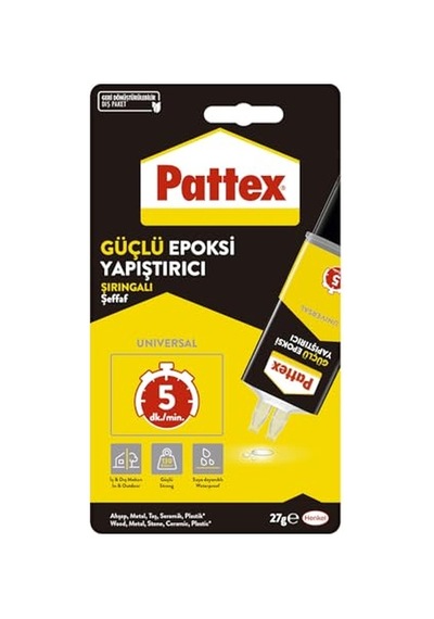 Ayrex Pattex Güçlü Epoksi Yapıştırıcı, Çok Sağlam, Çok Dayanıklı, Hemen Her Malzeme İçin Uygun Epoksi Reç