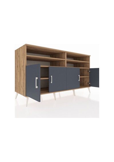 Kronos Konsol 6 Raflı 4 Kapaklı 176x59x99 Çam-antrasit Çam-antrasit Kronos Konsol 6 Raflı 4 Kapaklı 176x59x99 Çam-antrasit Çam-antrasit