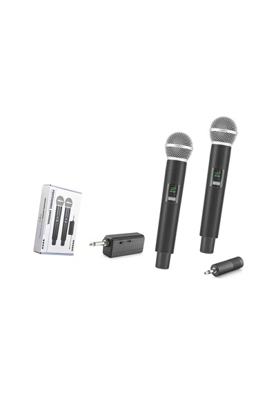 Uhf Kablosuz 2 Mikrofonlu Set 6.35 Mm Siyah Hdx2802 Evimdeyokyok