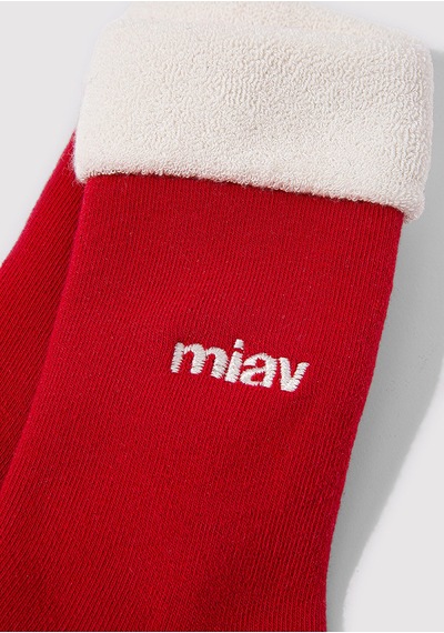 Mavi - Yılbaşı Temalı Miav Bot Çorabı 1913312-10076 Kırmızı