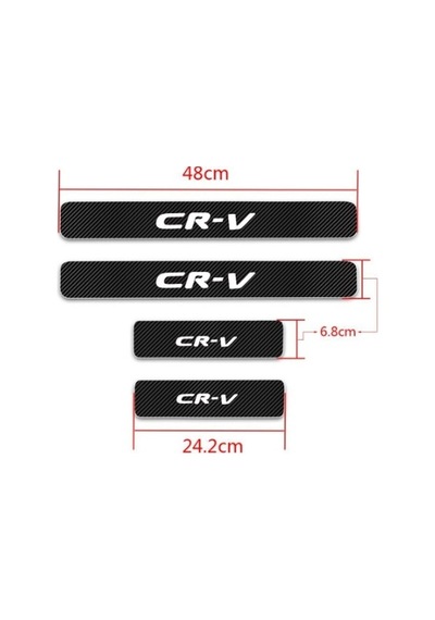 Cr-v Eşik Kapı Eşiği Koruma Sticker Yapıştırma 4 Adet