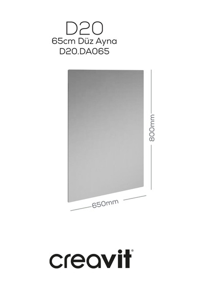 Creavit D20 65 Cm Düz Ayna Cam